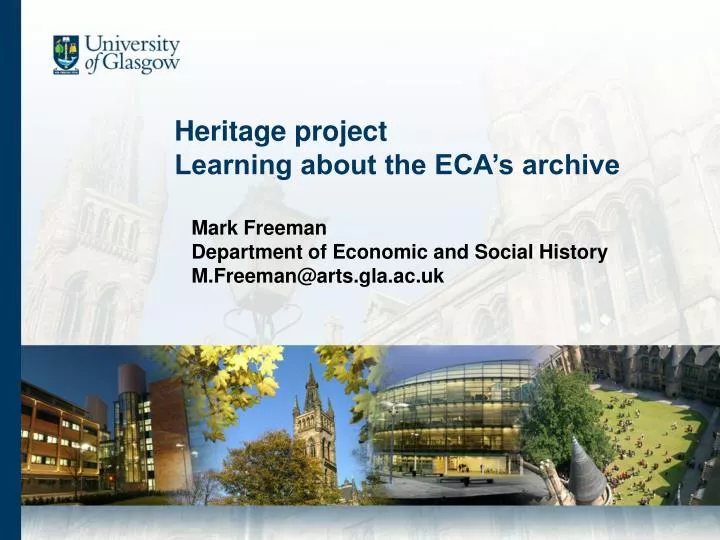 heritage project learning about the eca s archive