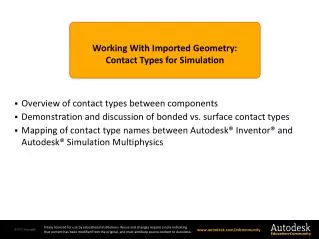 Working With Imported Geometry: Contact Types for Simulation