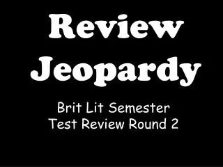 Review Jeopardy