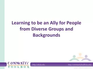 Learning to be an Ally for People from Diverse Groups and Backgrounds