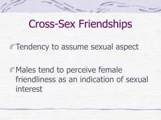 Cross-Sex Friendships