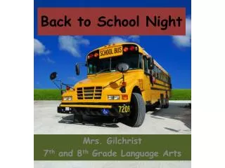 Back to School Night