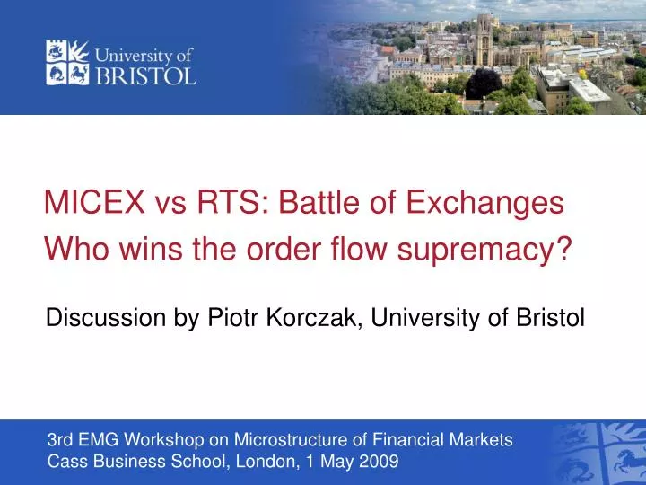 micex vs rts battle of exchanges who wins the order flow supremacy
