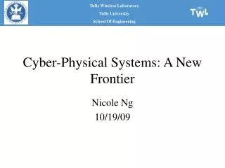 Cyber-Physical Systems: A New Frontier