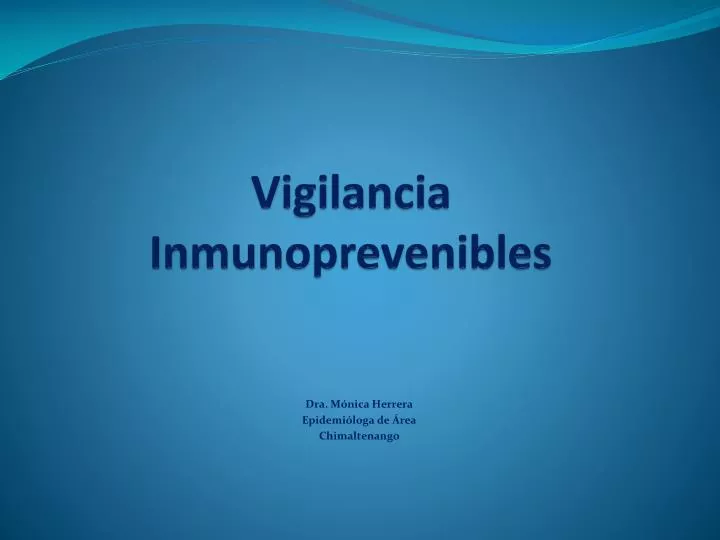 vigilancia inmunoprevenibles