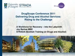 DrugScope Conference 2011 Delivering Drug and Alcohol Services: Rising to the Challenge