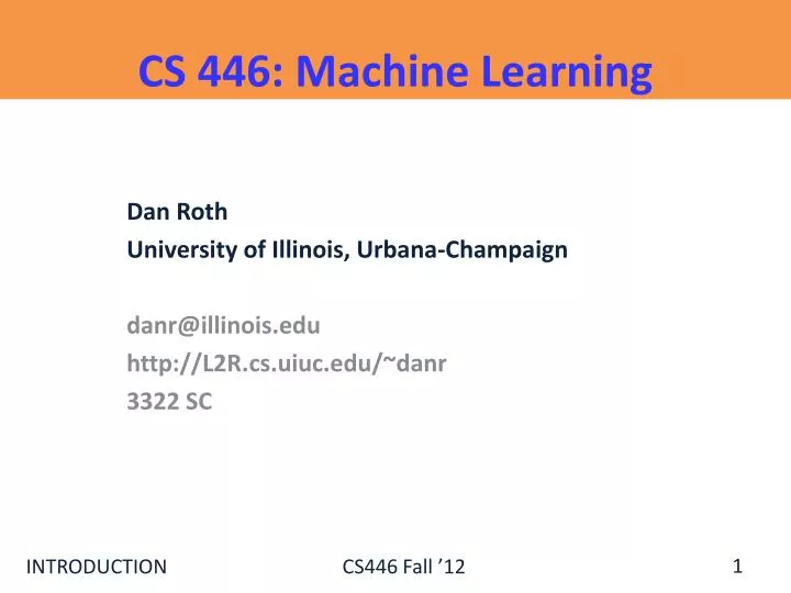 cs 446 machine learning