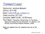 Transport Layer - slide 1