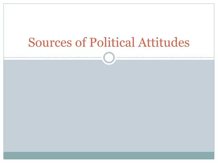 sources of political attitudes