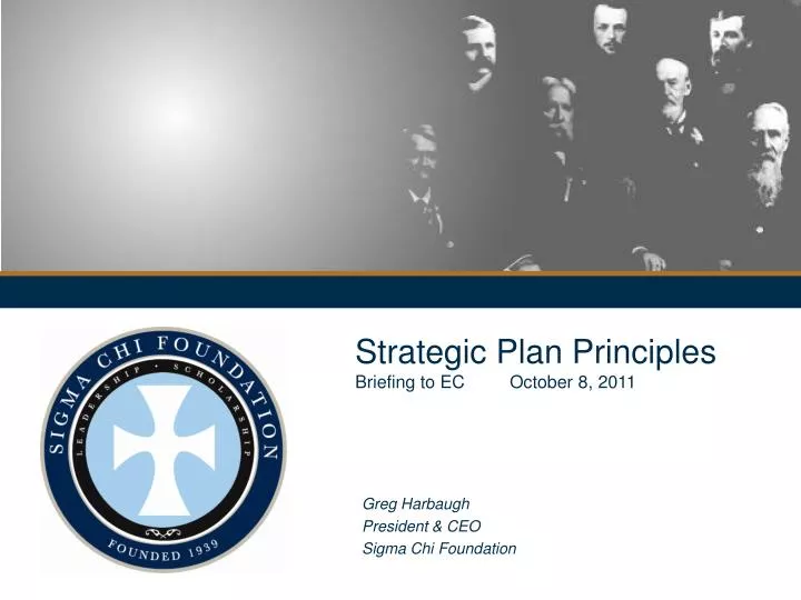 strategic plan principles briefing to ec october 8 2011