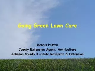 Going Green Lawn Care