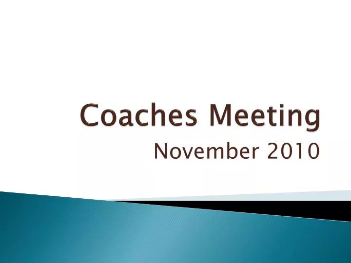 coaches meeting
