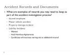 Accident Records and Documents - slide 1