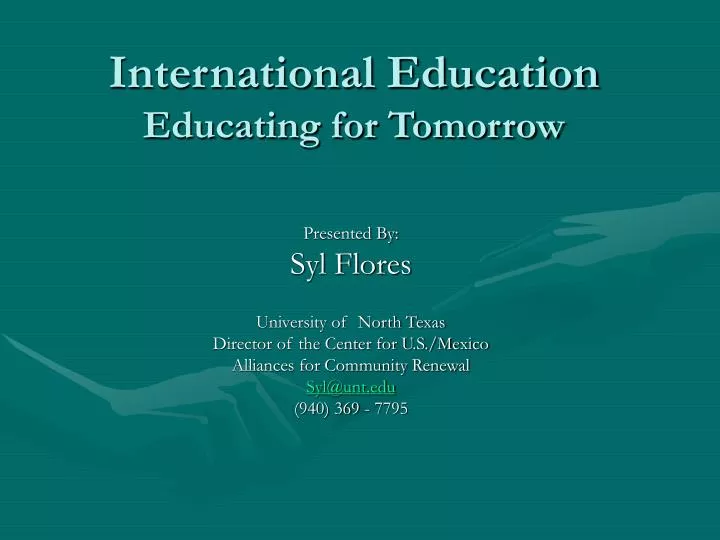 international education educating for tomorrow
