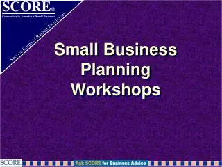 Small Business Planning Workshops