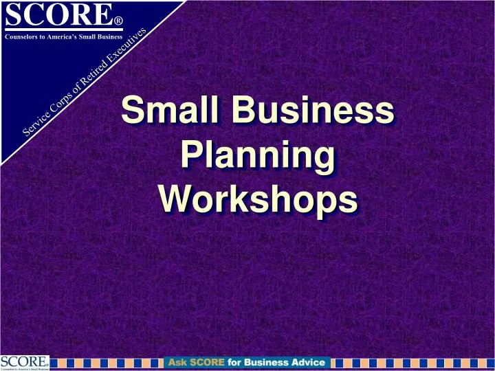 small business planning workshops