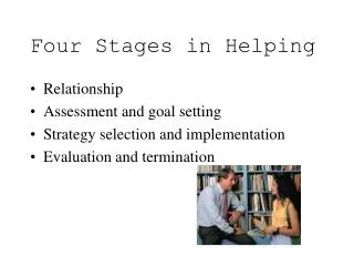 Four Stages in Helping