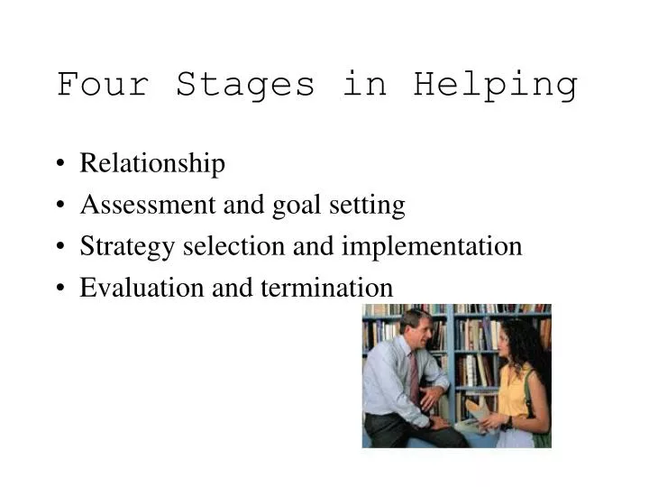 four stages in helping