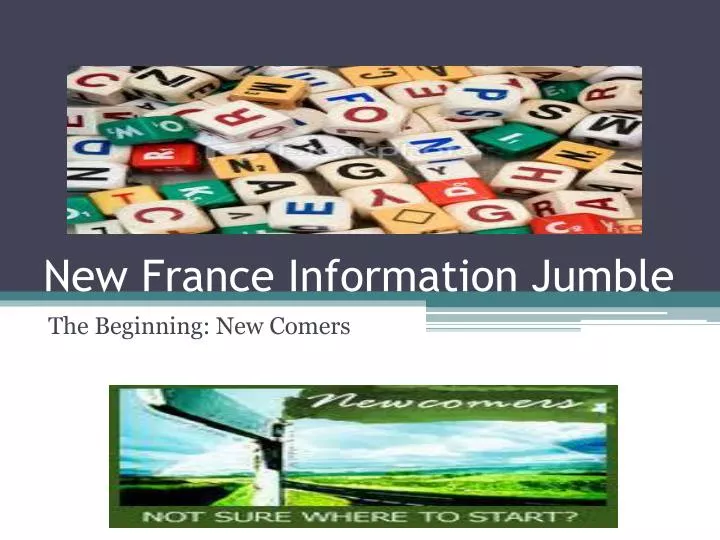 new france information jumble