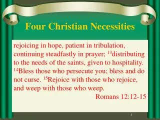 Four Christian Necessities