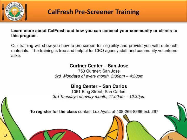 calfresh pre screener training