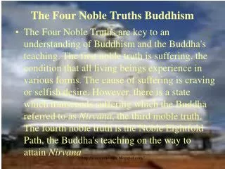 The Four Noble Truths Buddhism