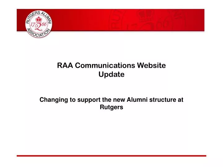 raa communications website update