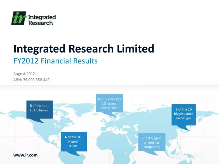 integrated research limited