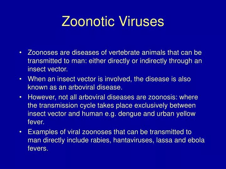 zoonotic viruses
