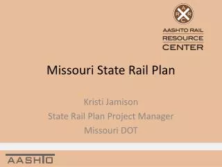 Missouri State Rail Plan