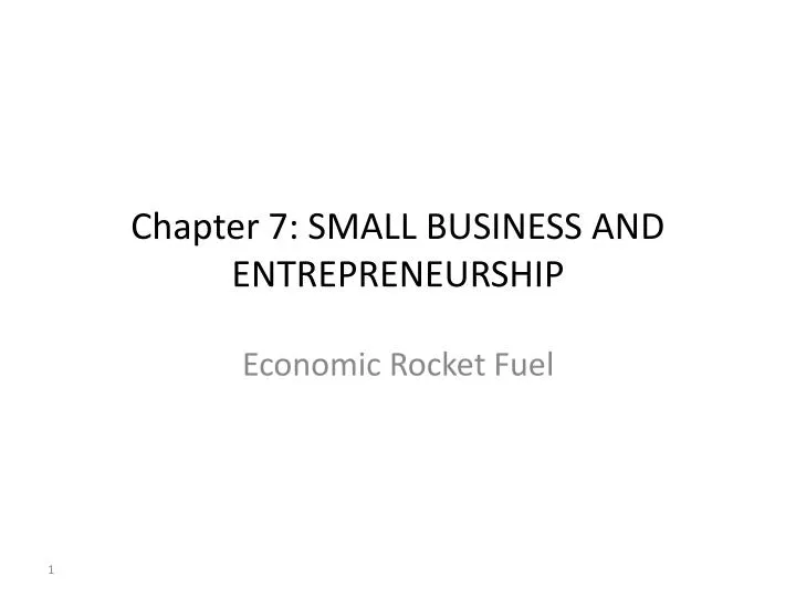 chapter 7 small business and entrepreneurship