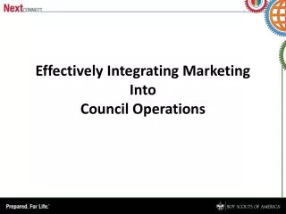 Effectively Integrating Marketing Into Council Operations