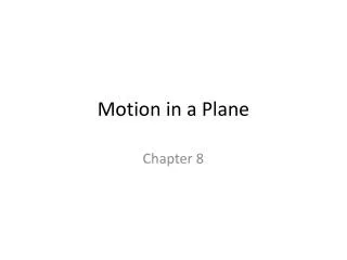 Motion in a Plane