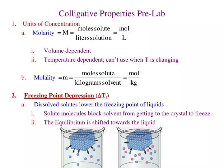 colligative properties pre lab