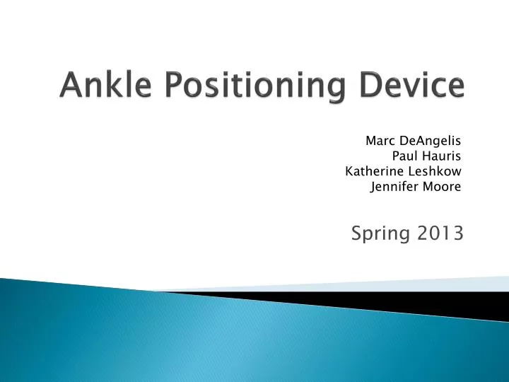 ankle positioning device