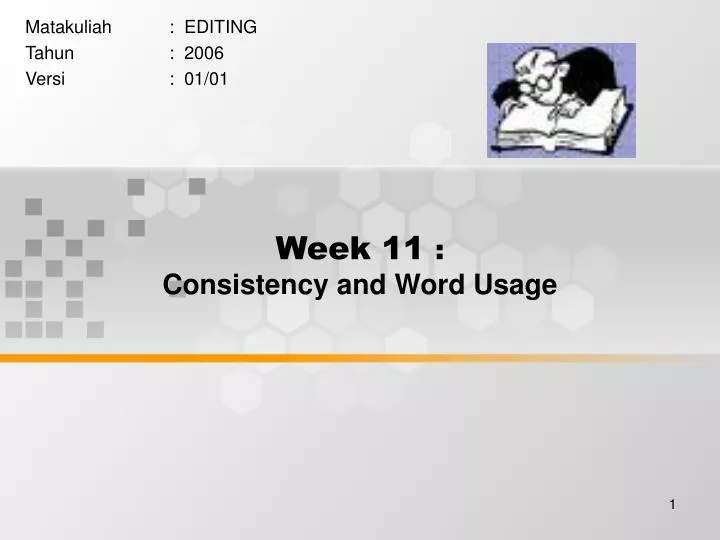 week 11 consistency and word usage