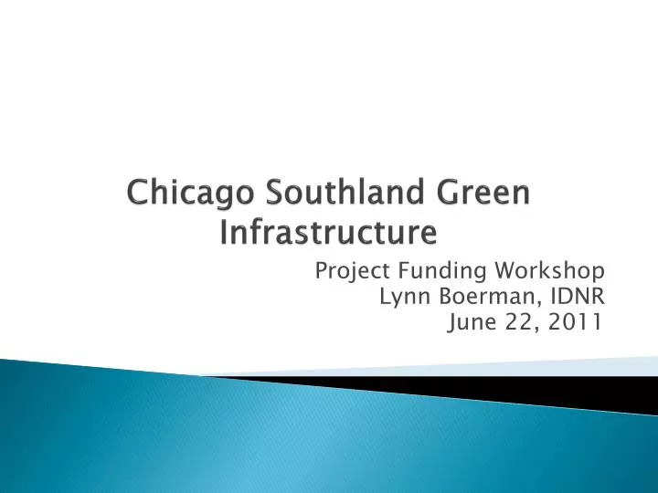 chicago southland green infrastructure