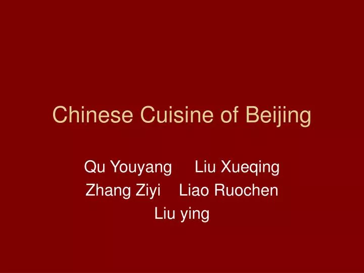 chinese cuisine of beijing