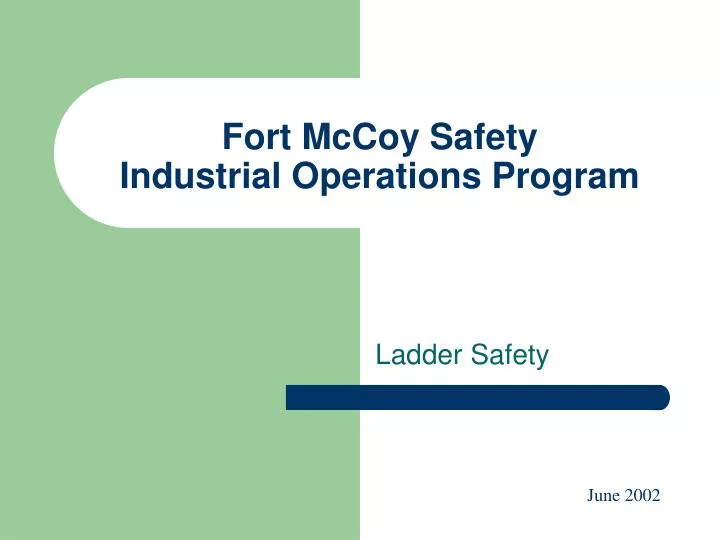 fort mccoy safety industrial operations program