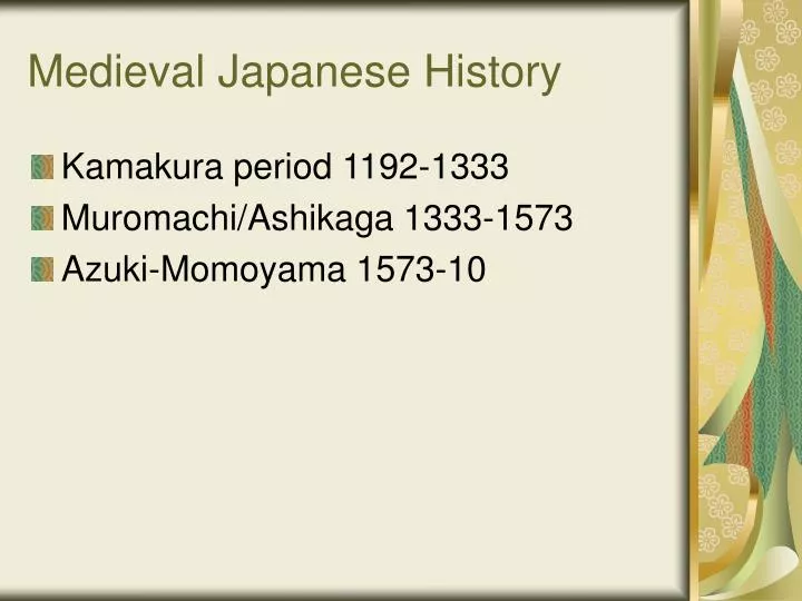 medieval japanese history