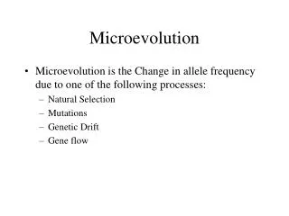 microevolution