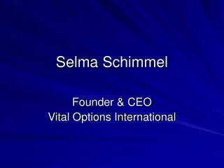 Selma Schimmel
