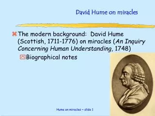 David Hume on miracles