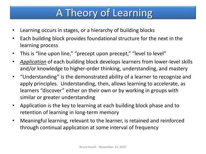 a theory of learning