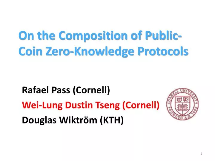 on the composition of public coin zero knowledge protocols
