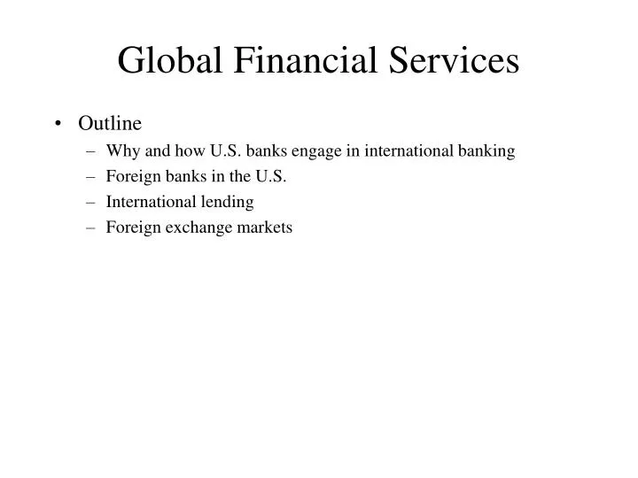 global financial services