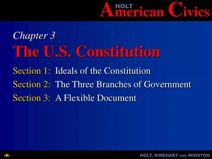 chapter 3 the u s constitution