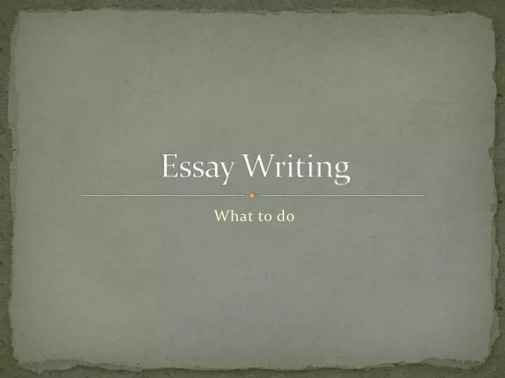 essay writing