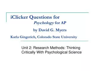 iclicker questions for