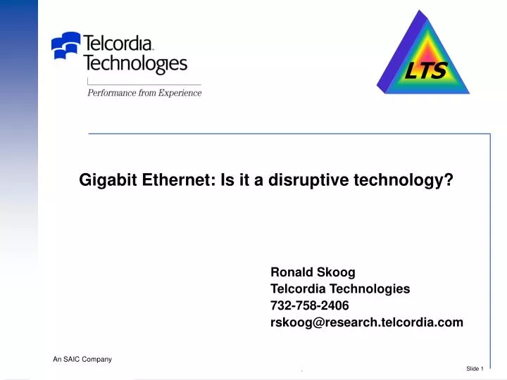 gigabit ethernet is it a disruptive technology